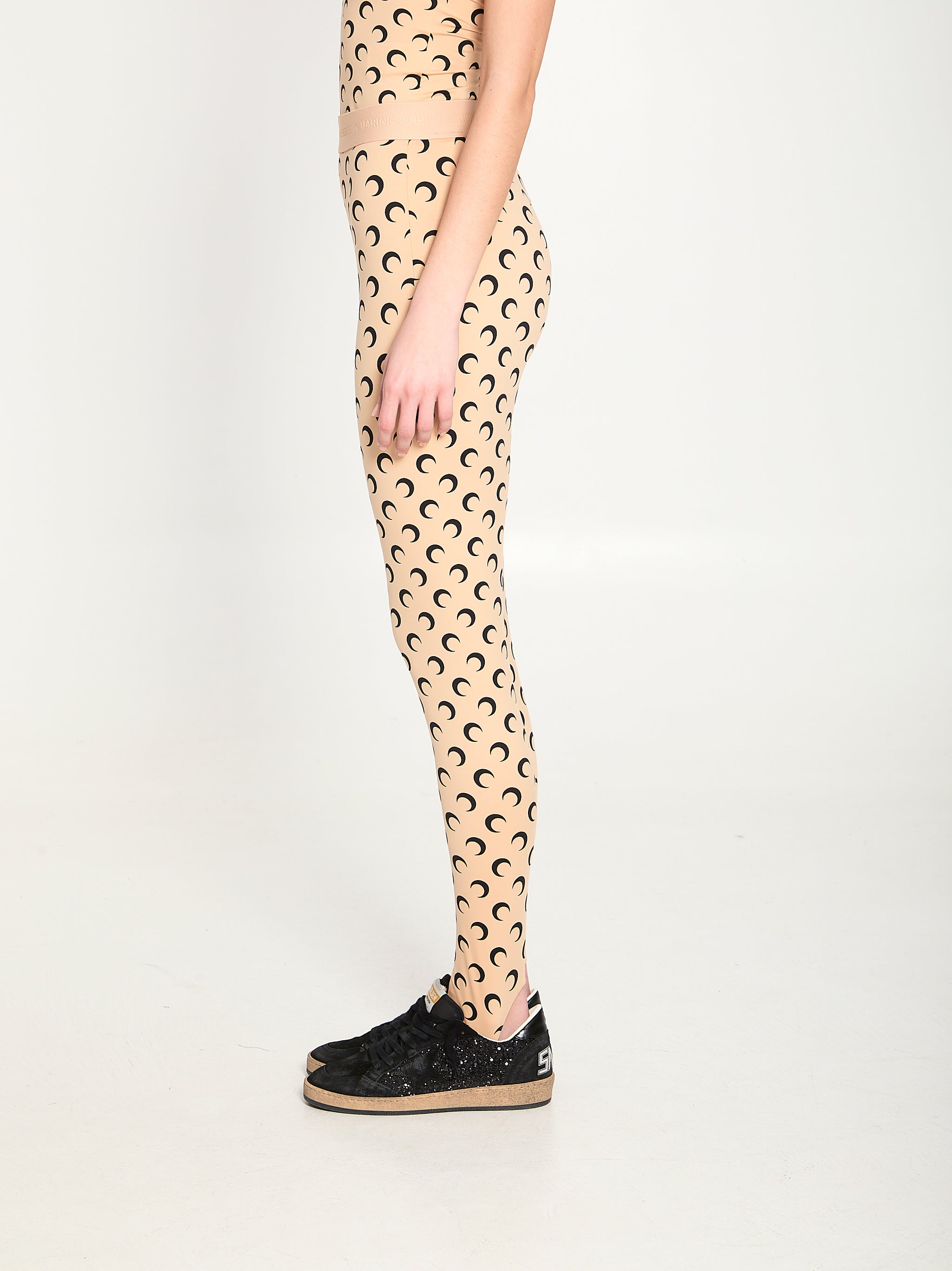 moon printed jersey leggings