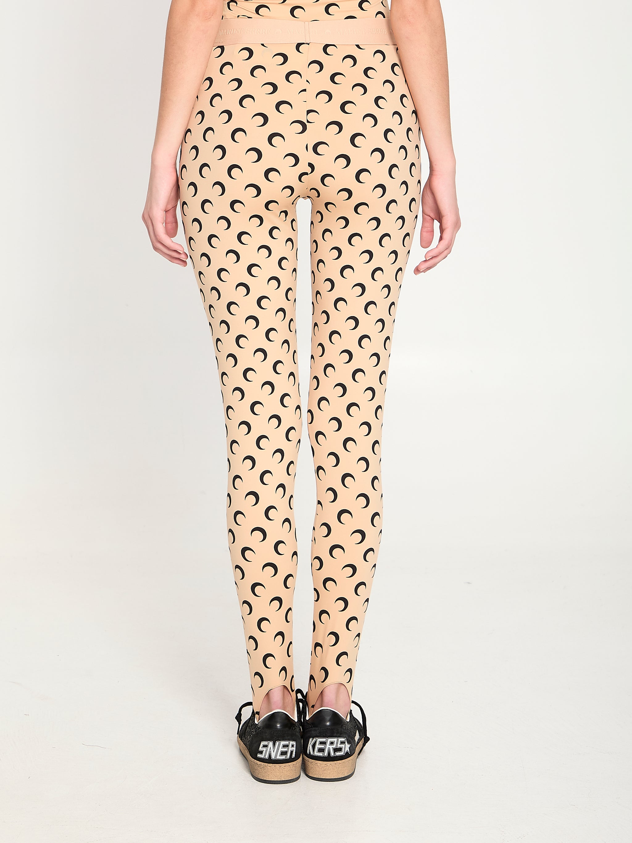 moon printed jersey leggings