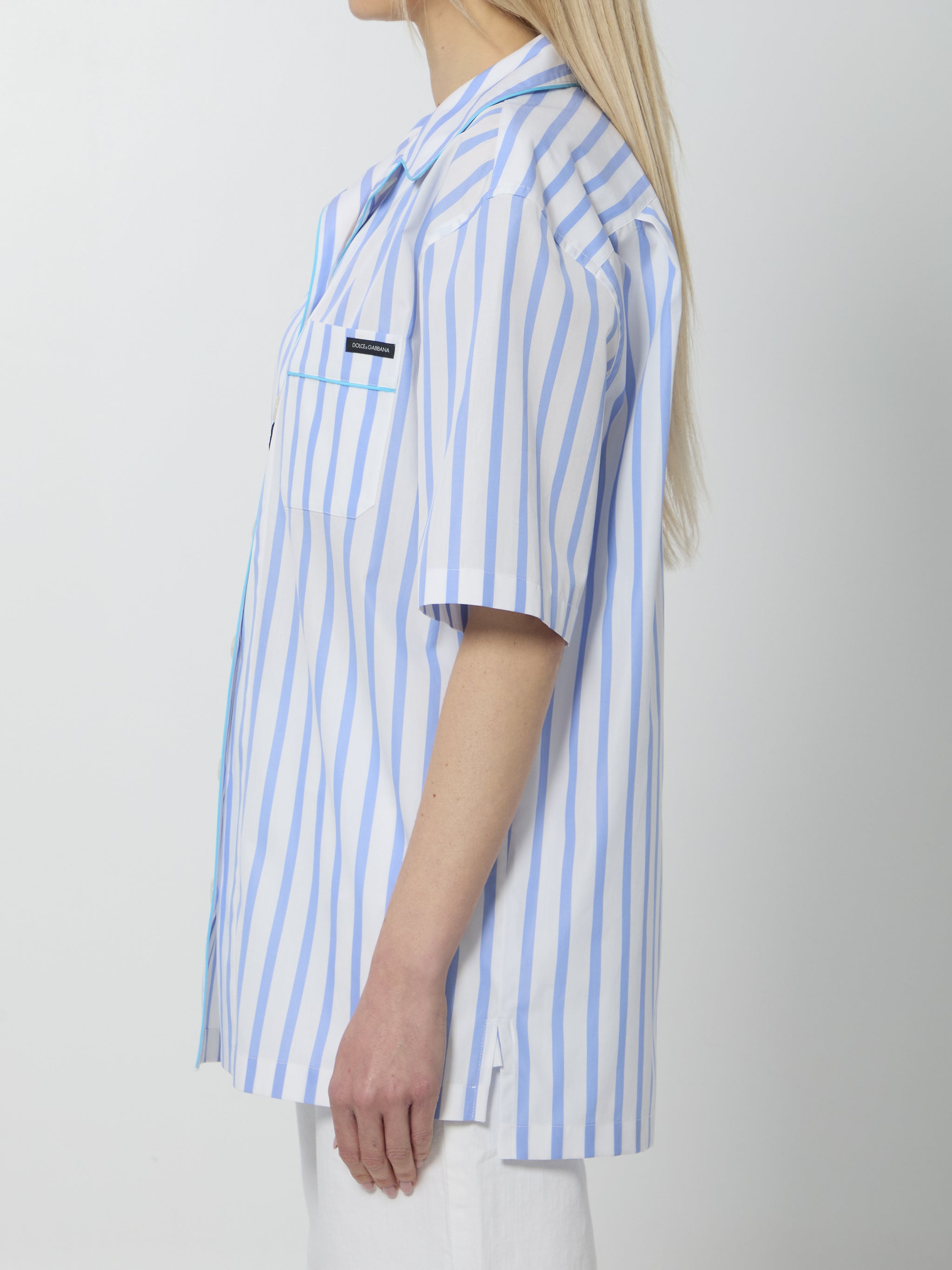 striped poplin shirt