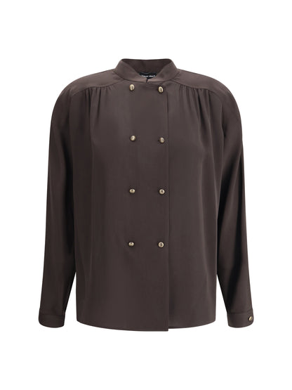 GIORGIO ARMANI 46 doublebreasted silk shirt