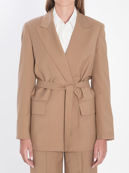 MAX MARA 42 blazer in wool canvas