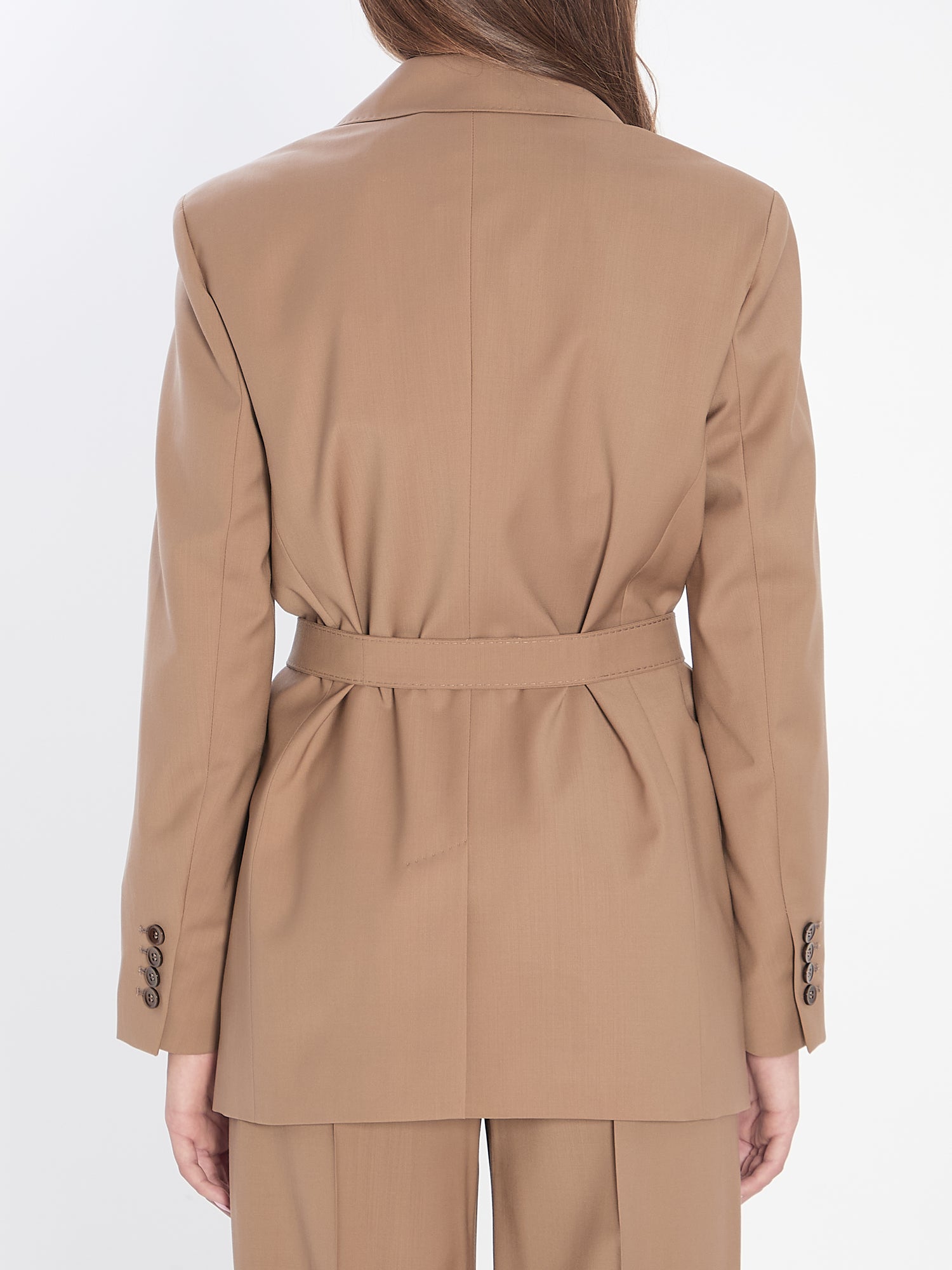 MAX MARA 42 blazer in wool canvas