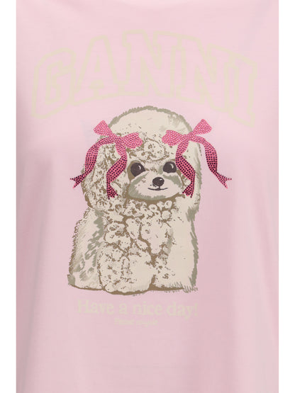 GANNI L poodle t-shirt