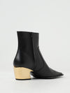 tex ankle boots in leather with zip