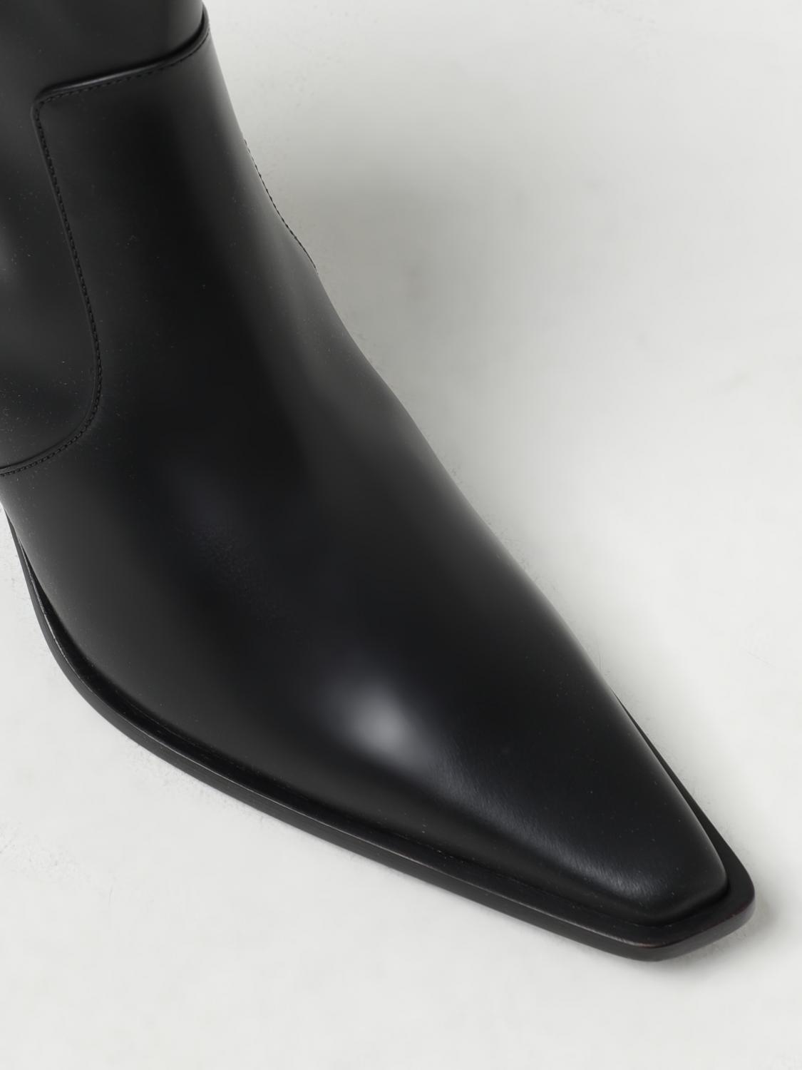 tex ankle boots in leather with zip