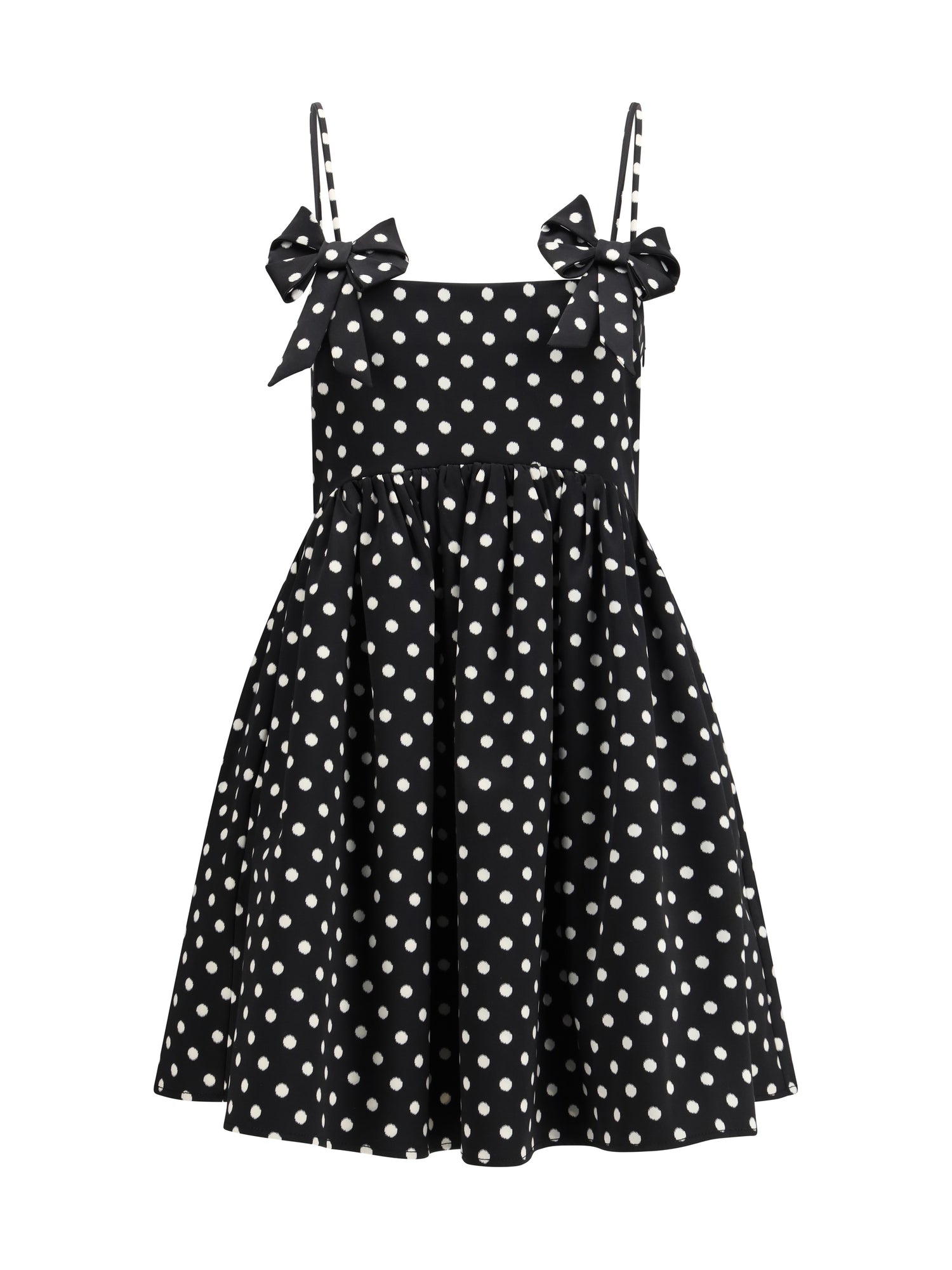 GANNI 36 polka-dot satin mini dress