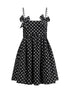 GANNI 36 polka-dot satin mini dress
