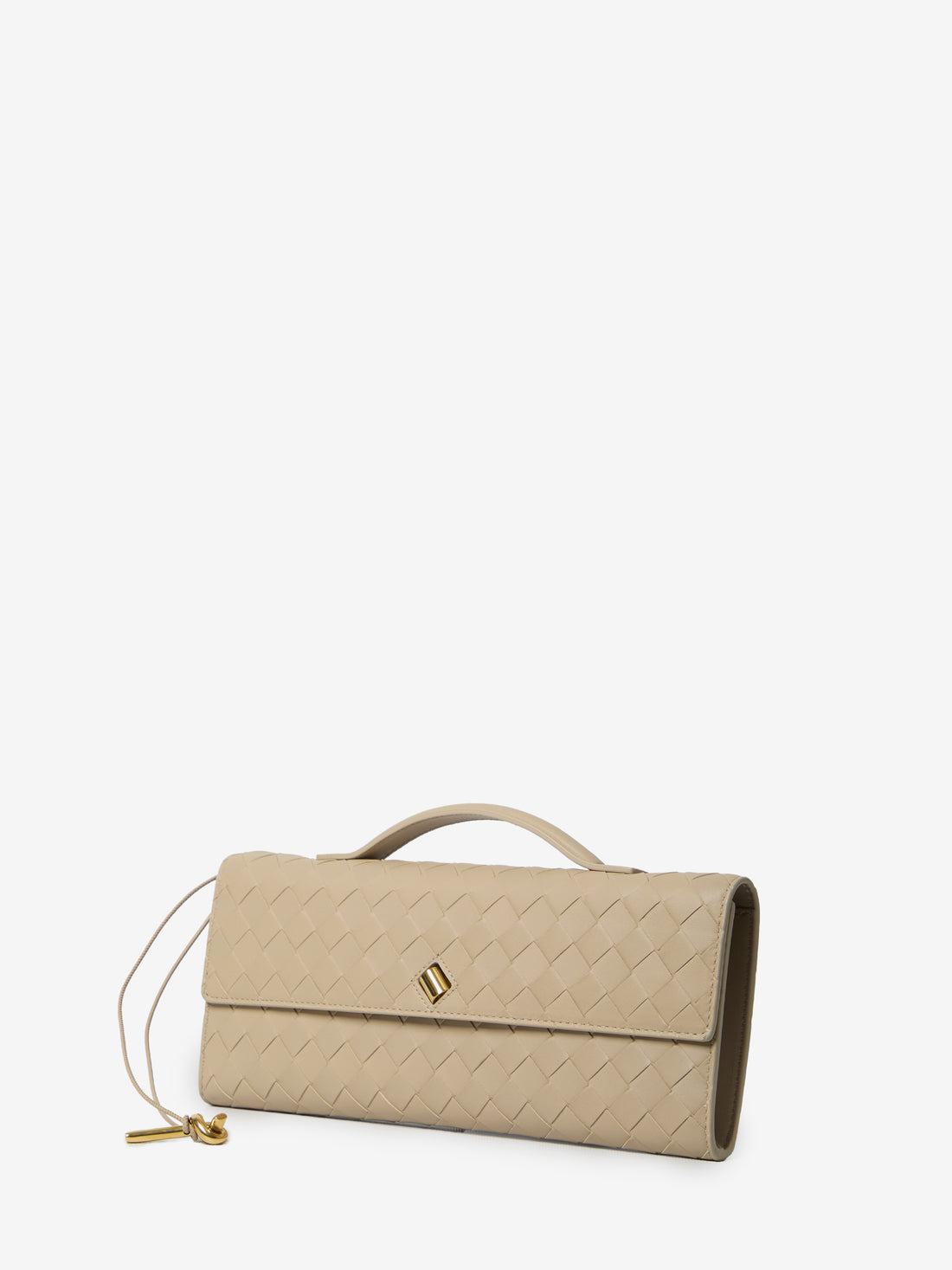 BOTTEGA VENETA OS beige andiamo long clutch