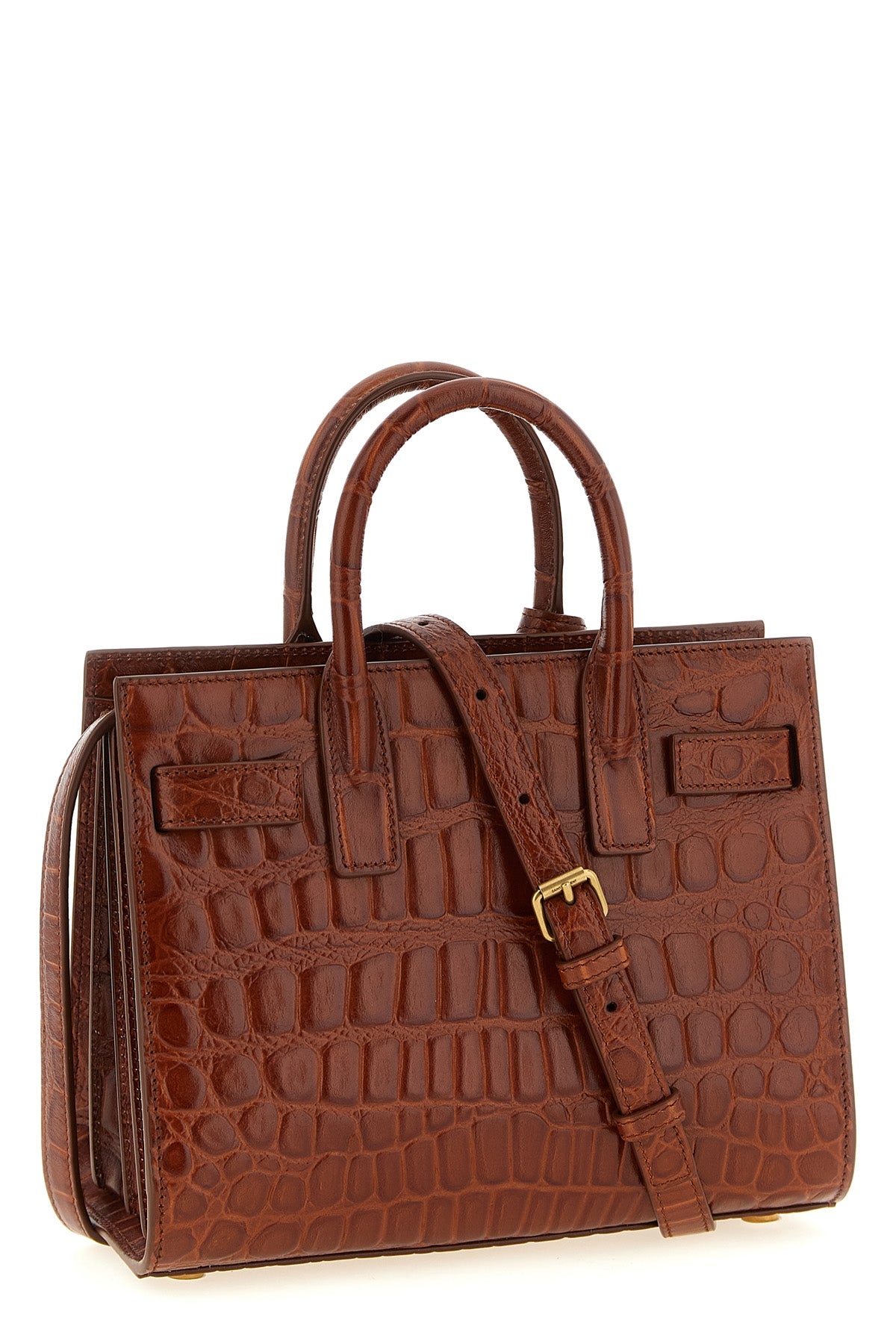 nano sac de jour handbag in crocodile embossed leather