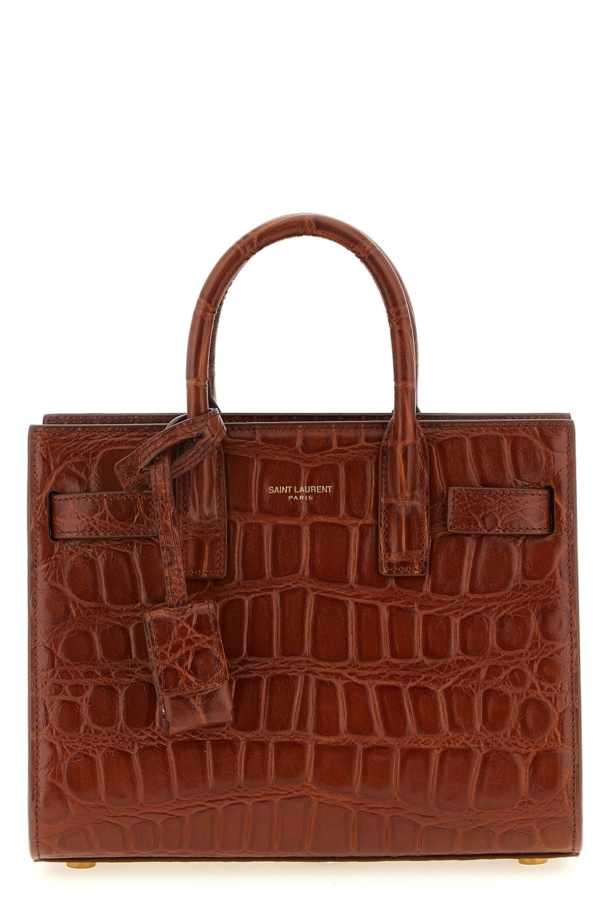 nano sac de jour handbag in crocodile embossed leather