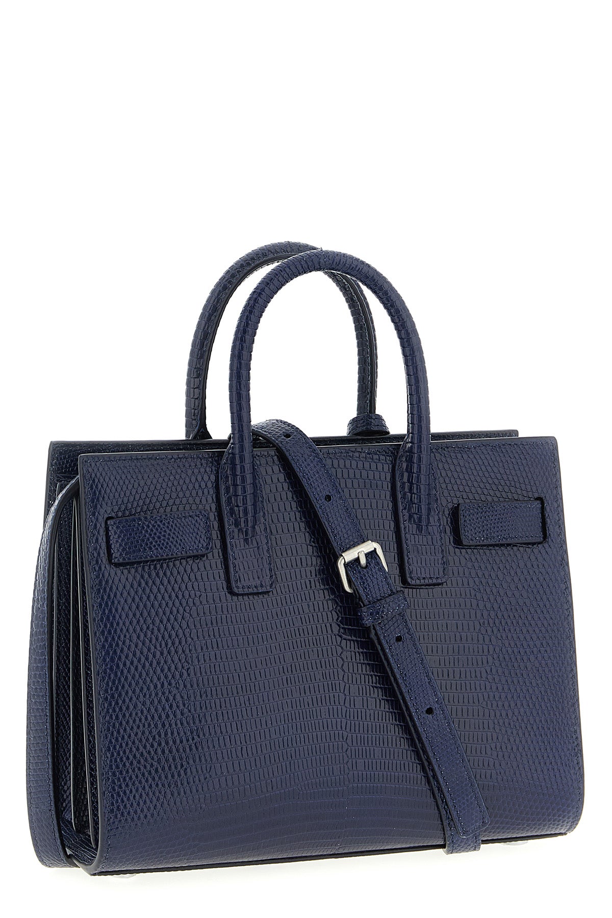 dwarf sac de jour lizard leather handbag