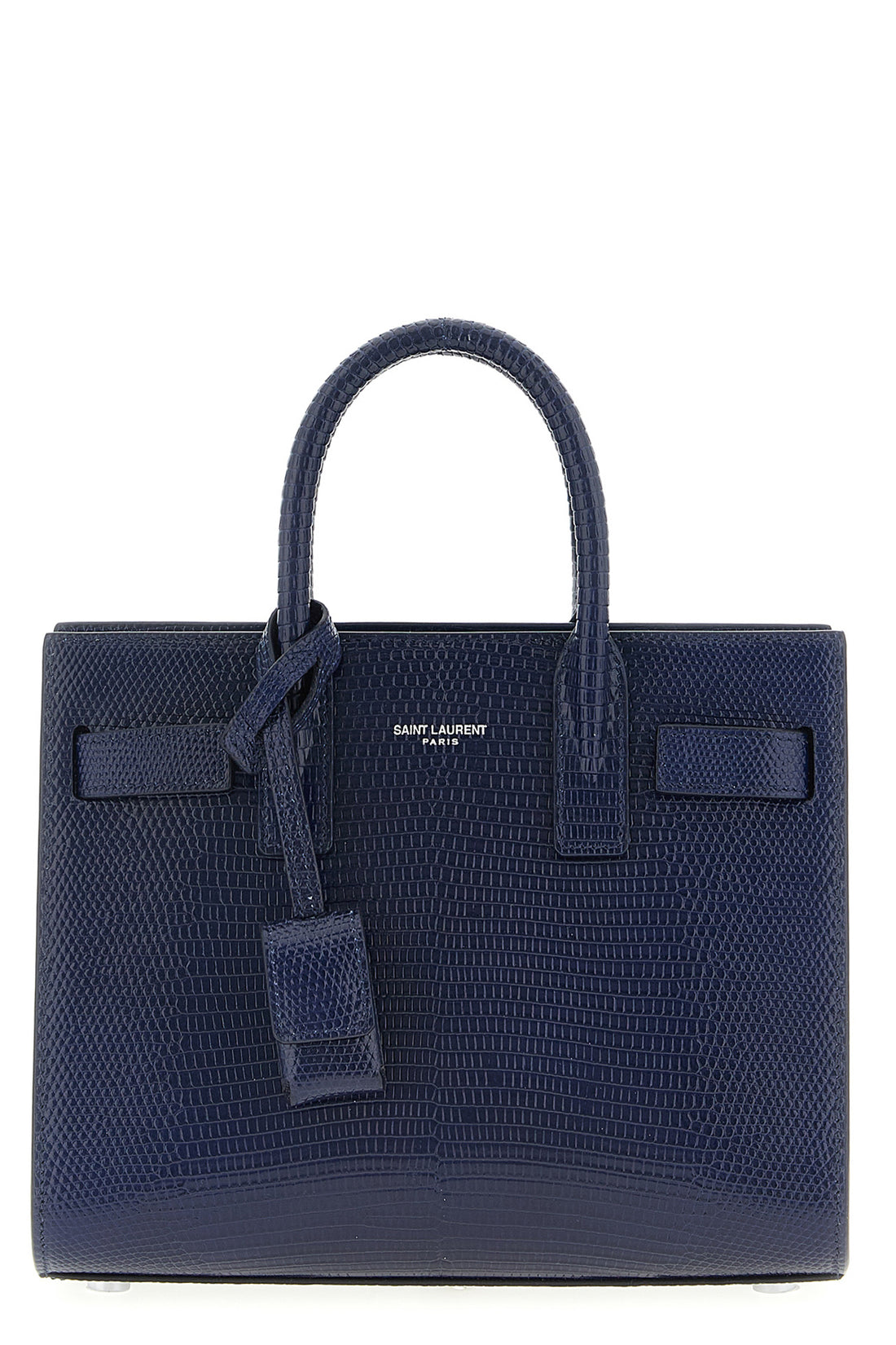 SAINT LAURENT OS dwarf sac de jour lizard leather handbag