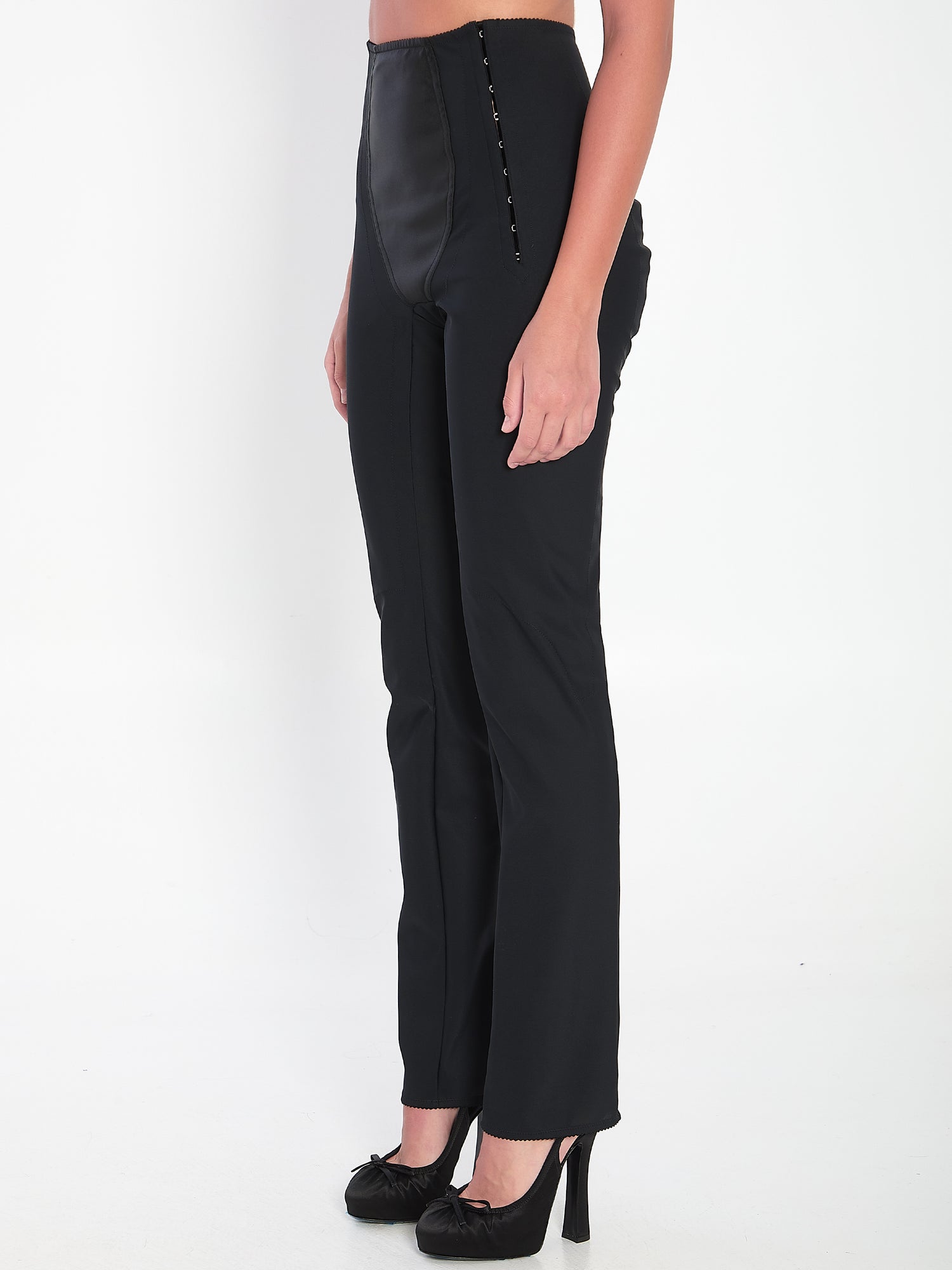 DOLCE&amp;GABBANA 42 leggings in stretch satin