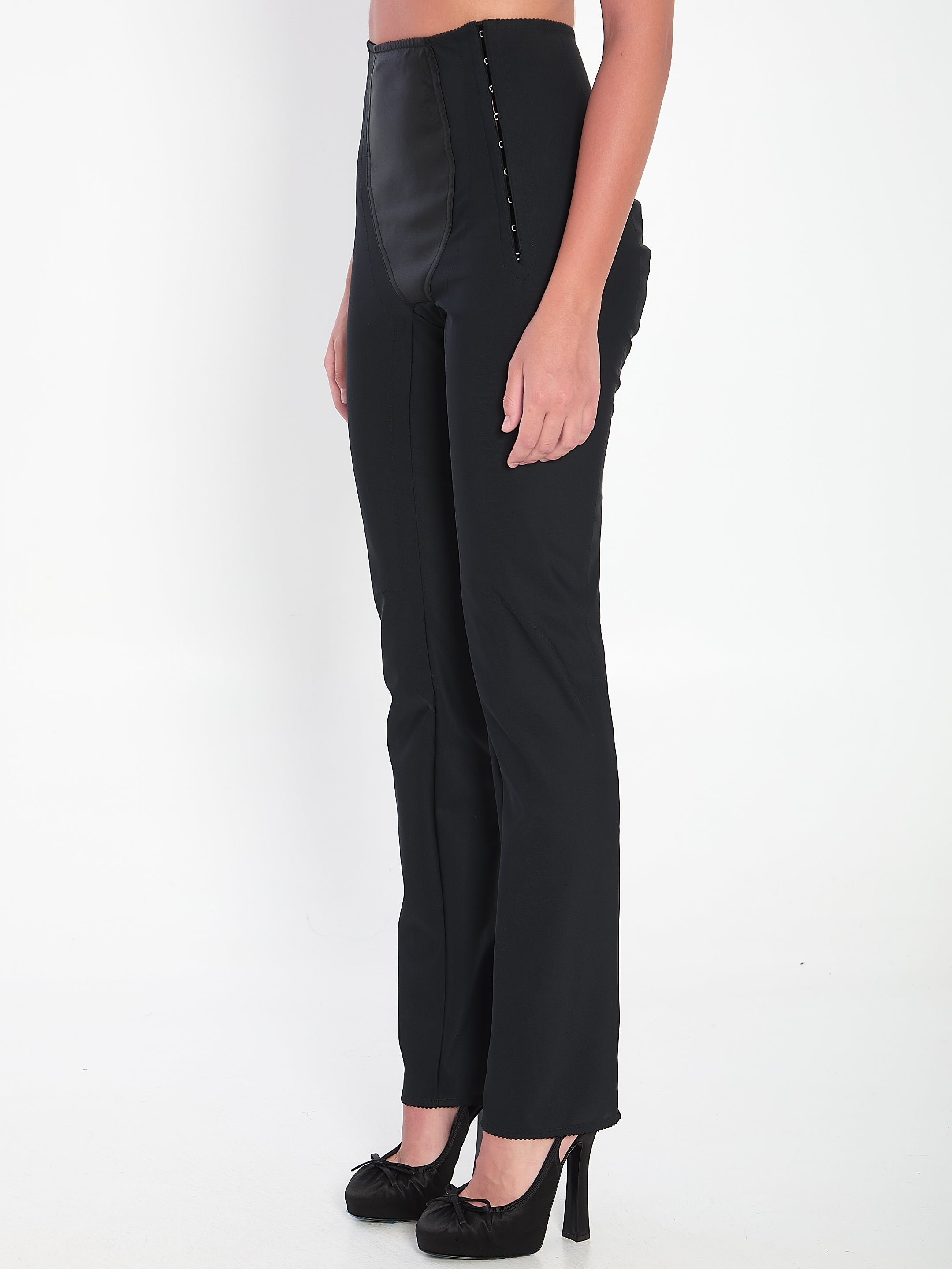 DOLCE&amp;GABBANA 42 leggings in stretch satin