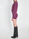 mini dress in burgundy