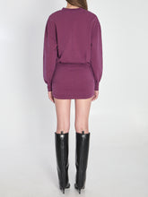 THE ATTICO 40 mini dress in burgundy 