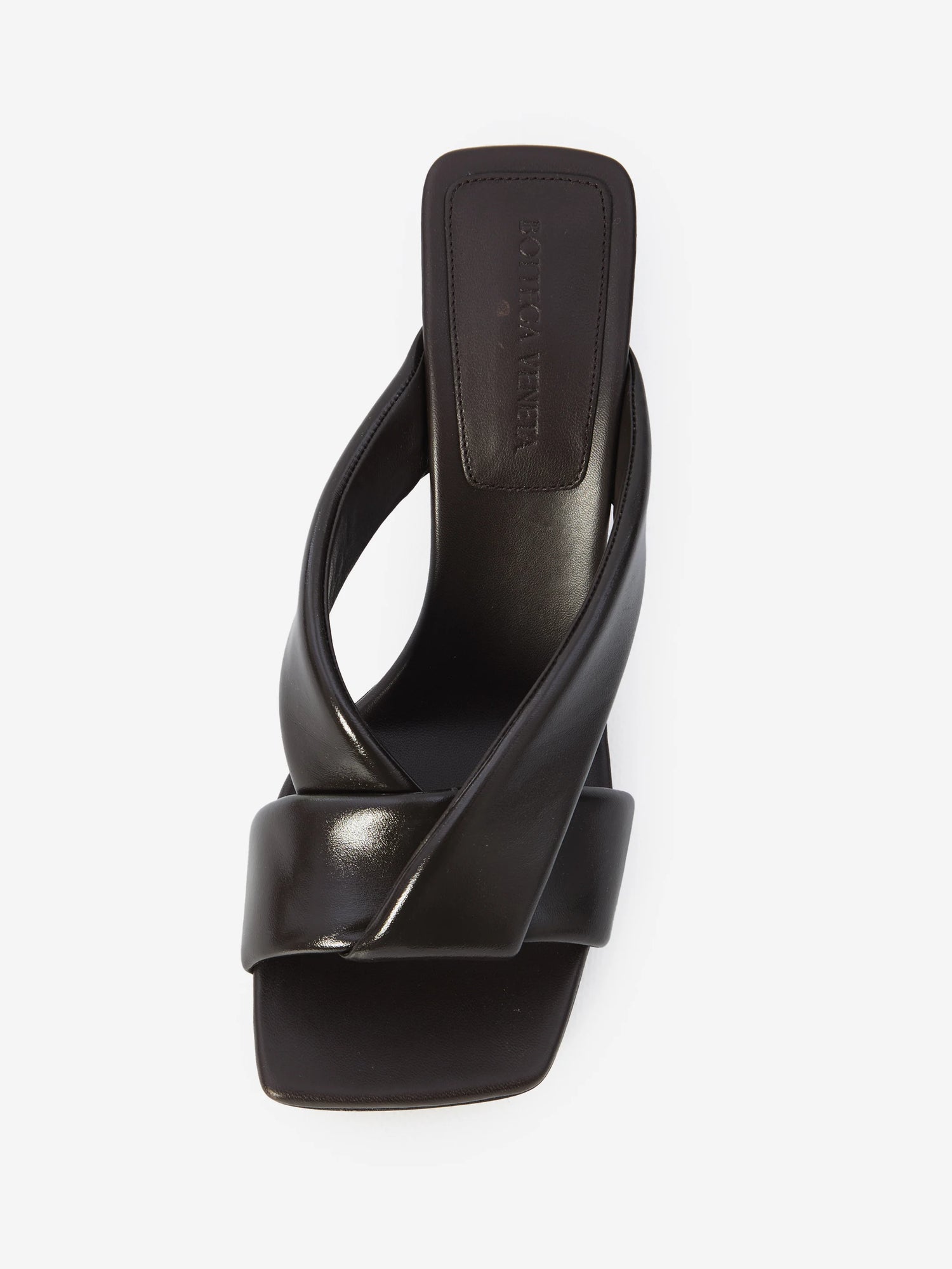 BOTTEGA VENETA 39 brown riva mule sandals