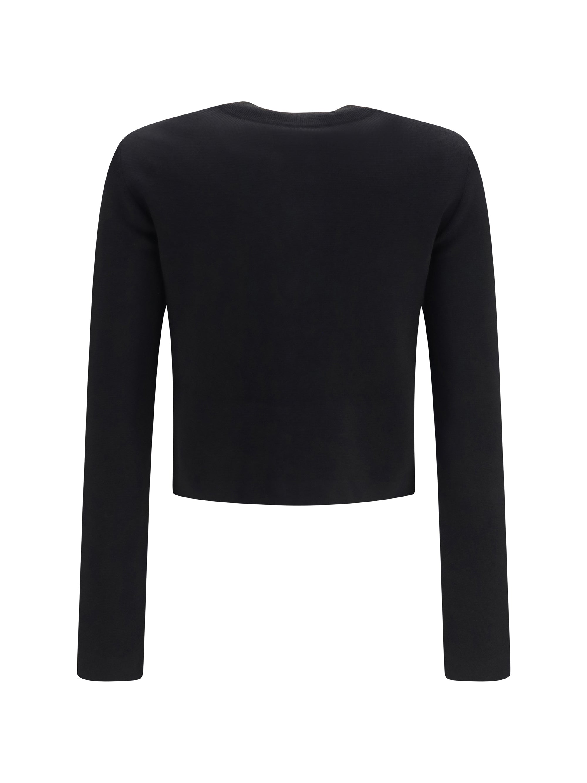 round-neck viscose cardigan