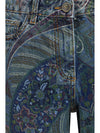 flare pants with paisley ramage motif