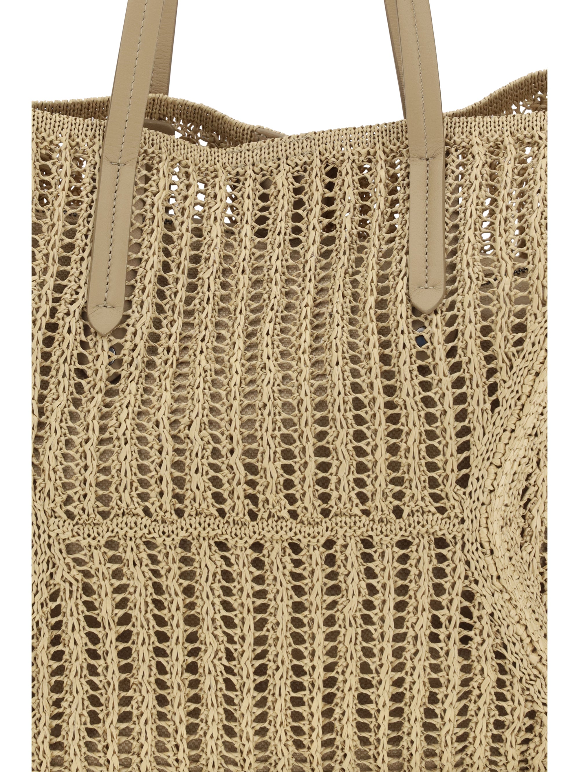 bc duo shoulder bag in raffia