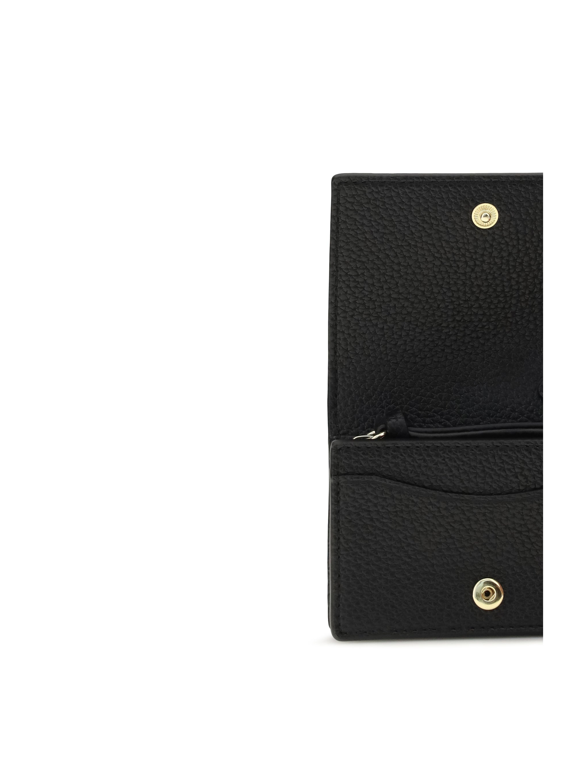ganni bou card holder with flap grained