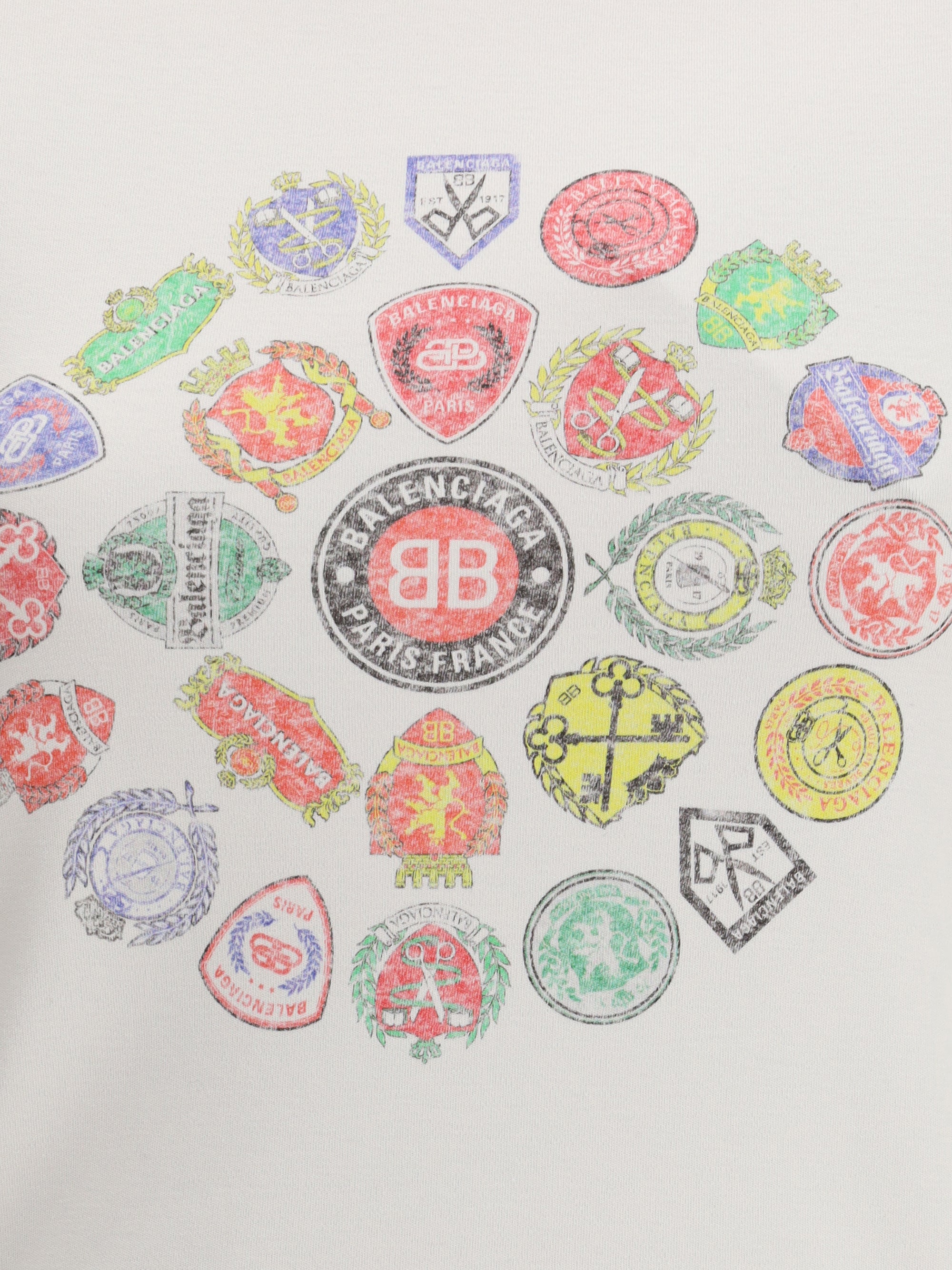 BALENCIAGA M graphic logo crew neck t-shirt