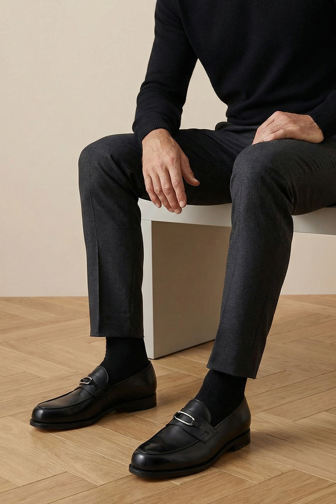 JOHN LOBB 7 lopez ring smooth leather loafers