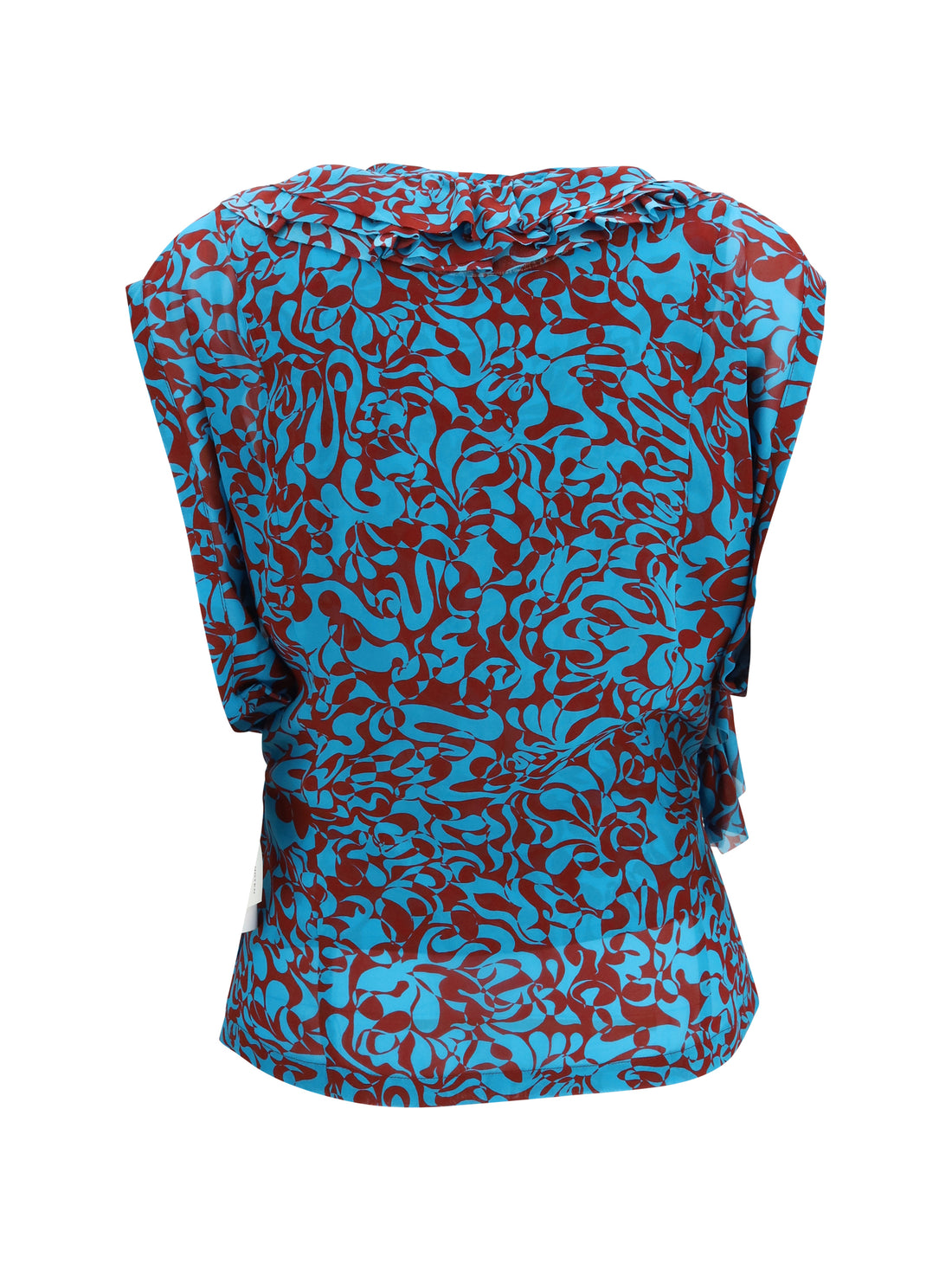 DRIES VAN NOTEN 36 printed cotton blouse