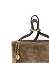 shearling small spin tote bag