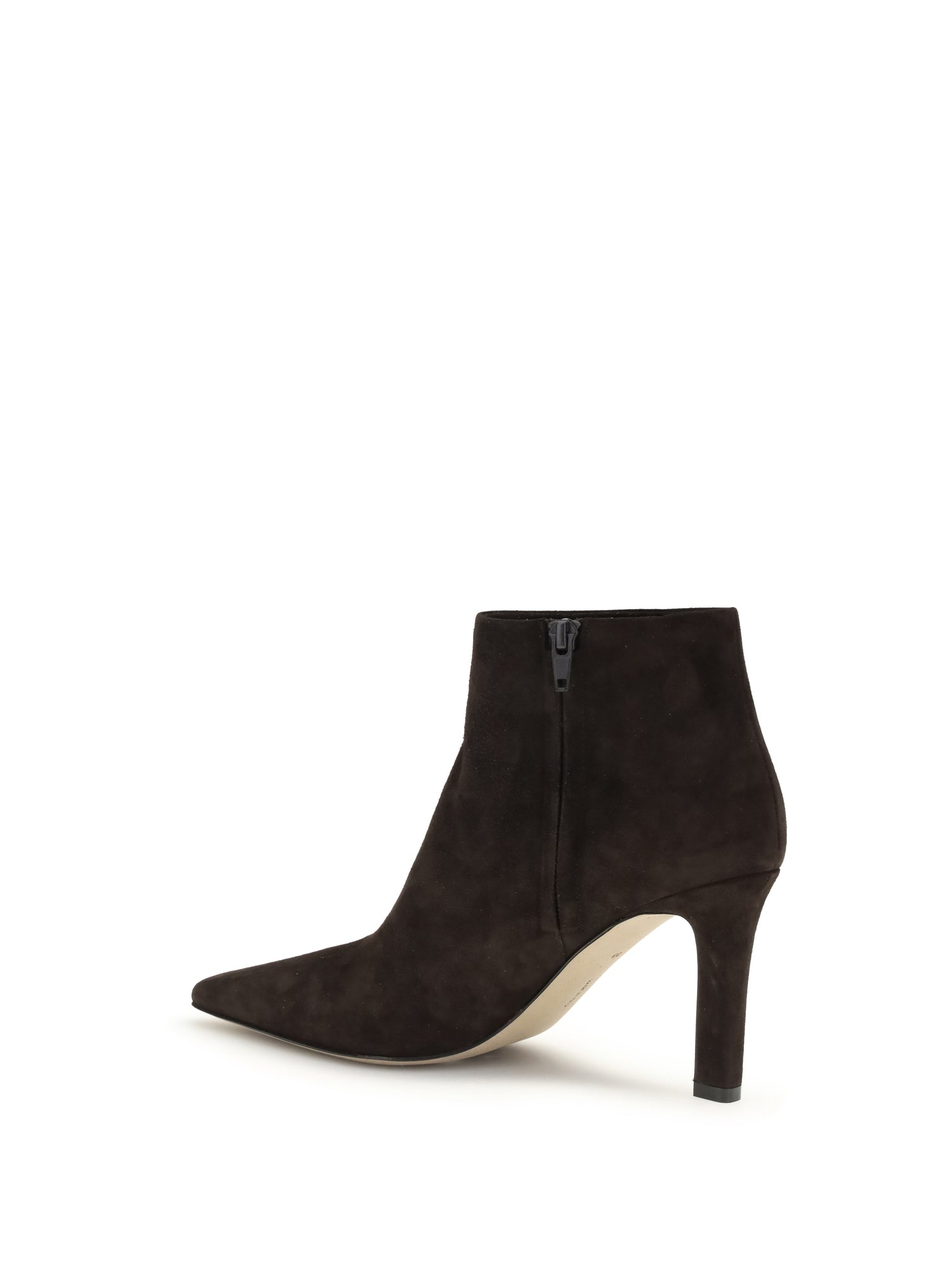 THE ROW 38 squared toe nappa leather ankle boots 