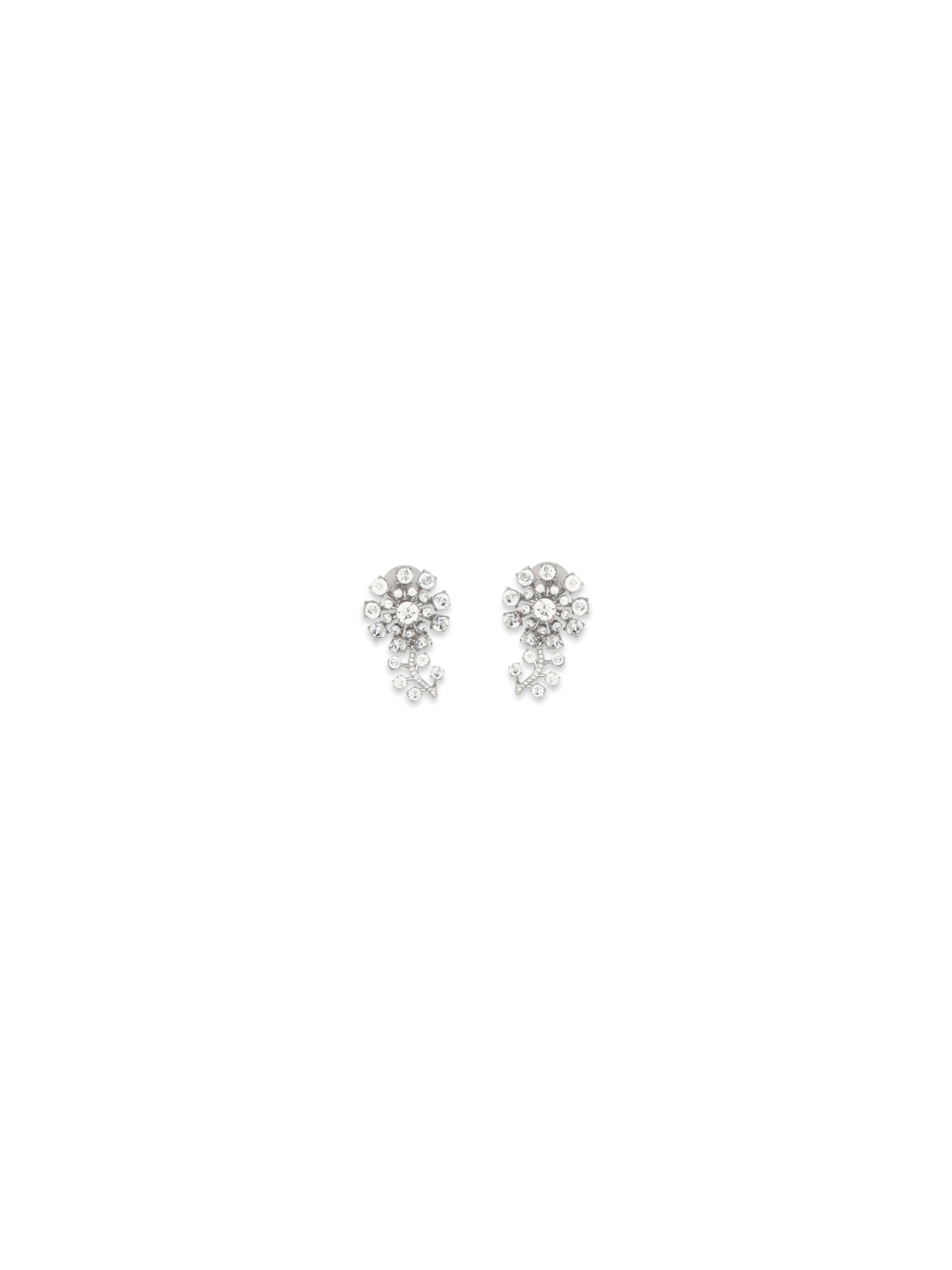 crystal flower earrings