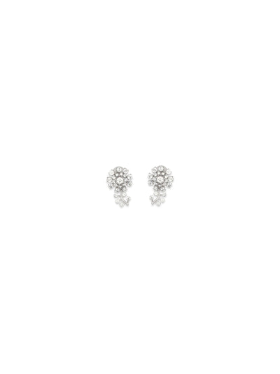 crystal flower earrings