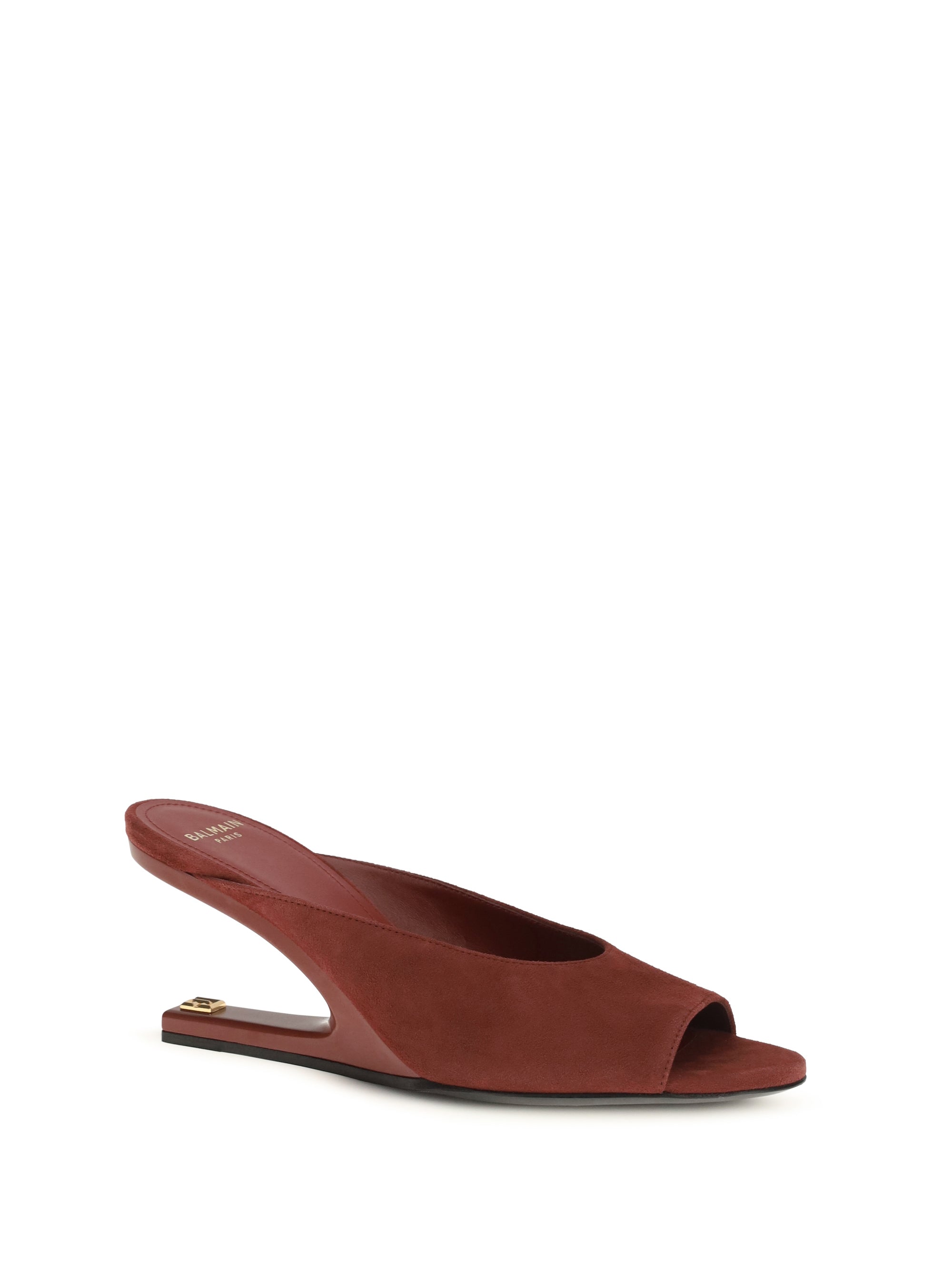 suede open-toe mules