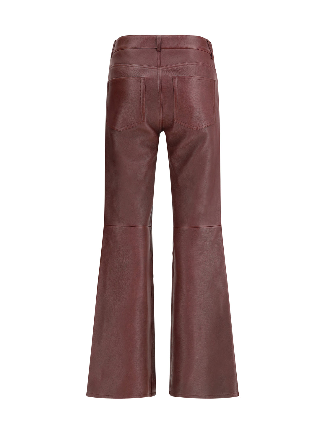 CHLOÉ 38 flared lambskin leather trousers