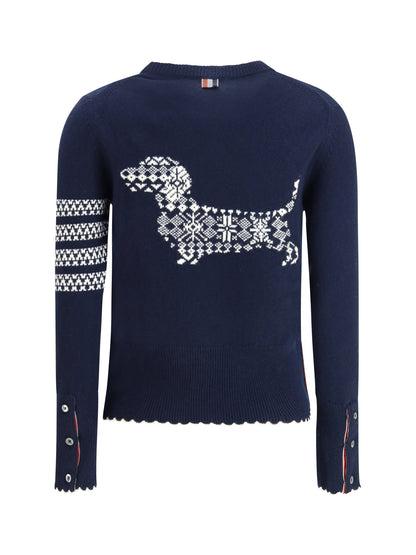 THOM BROWNE 42 holiday hector sweater
