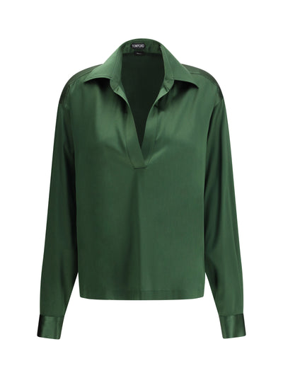 stretch silk shirt