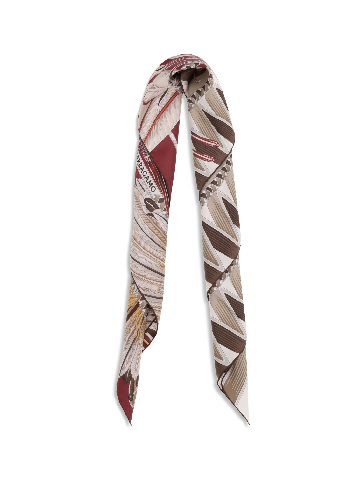 FERRAGAMO OS giada print silk scarf