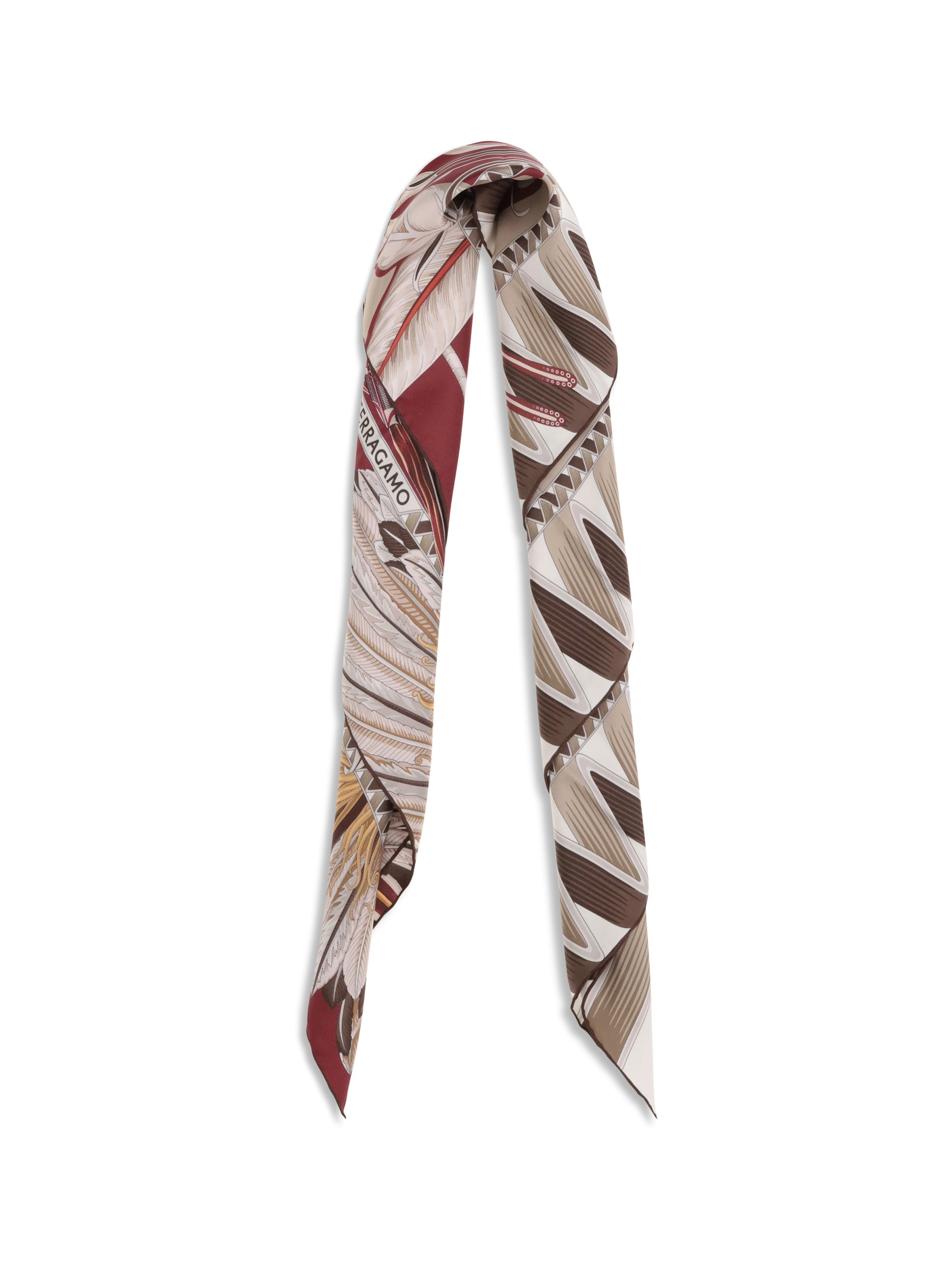 FERRAGAMO OS giada print silk scarf