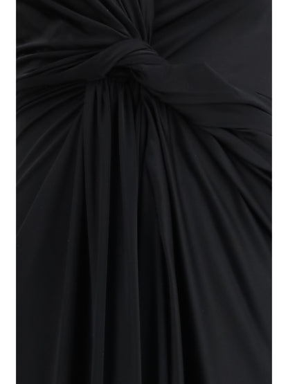 BALENCIAGA 36 draped midi dress