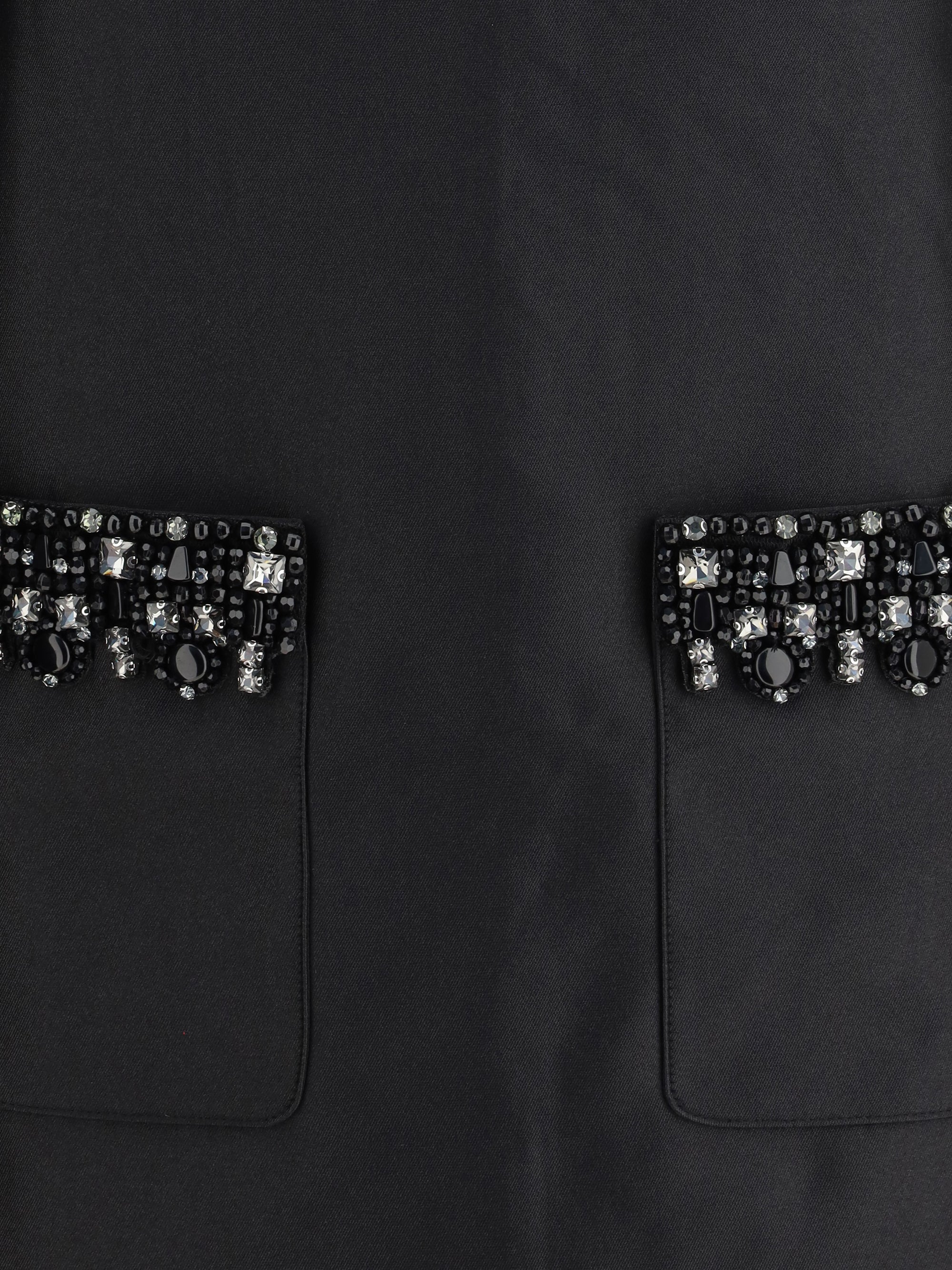 SELF-PORTRAIT 6 taffeta embellished trim short dress