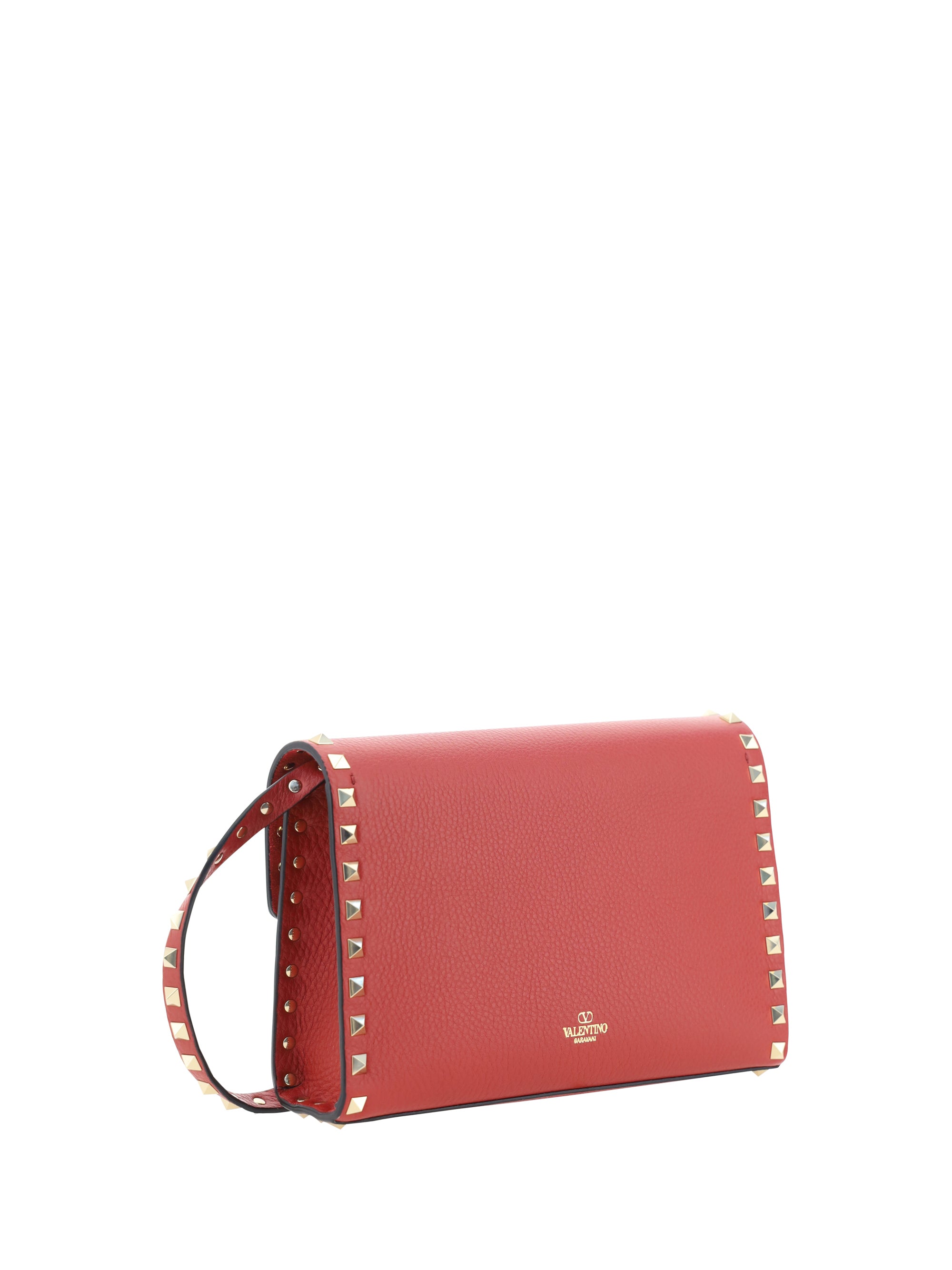 small rockstud grained calfskin shoulder bag