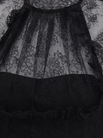 ALEXANDER MCQUEEN 42 floral lace top 