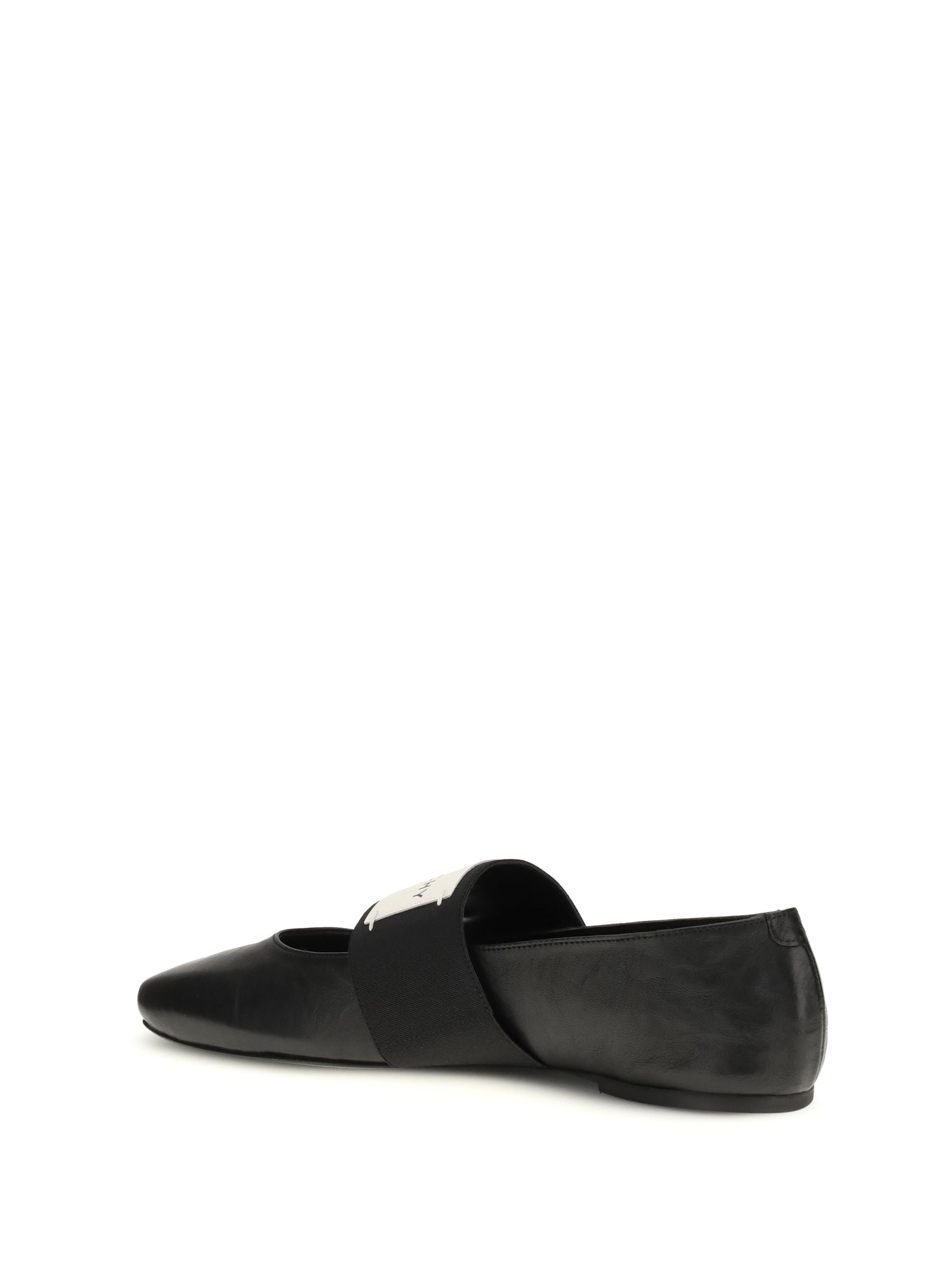 GIVENCHY 36 leather sliced square ballerinas
