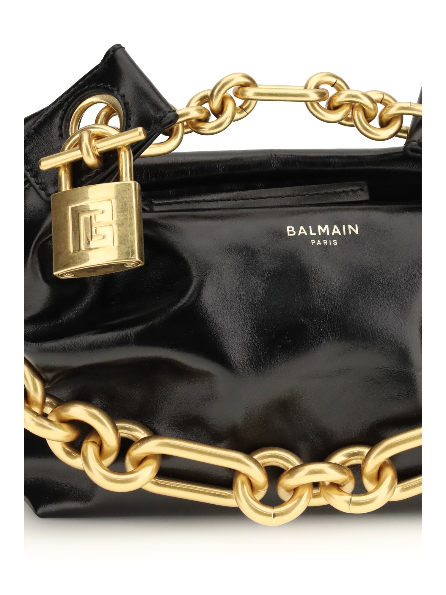 BALMAIN OS sync mini leather shoulder bag
