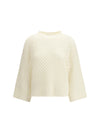 jumper crafted from platinum yarn with micro sequins