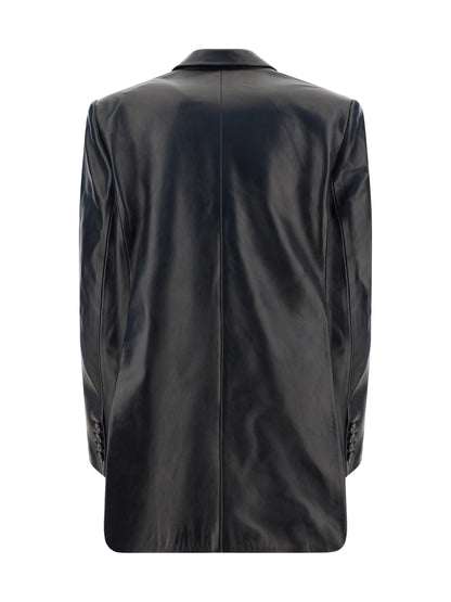 MAGDA BUTRYM 34 leather blazer jacket