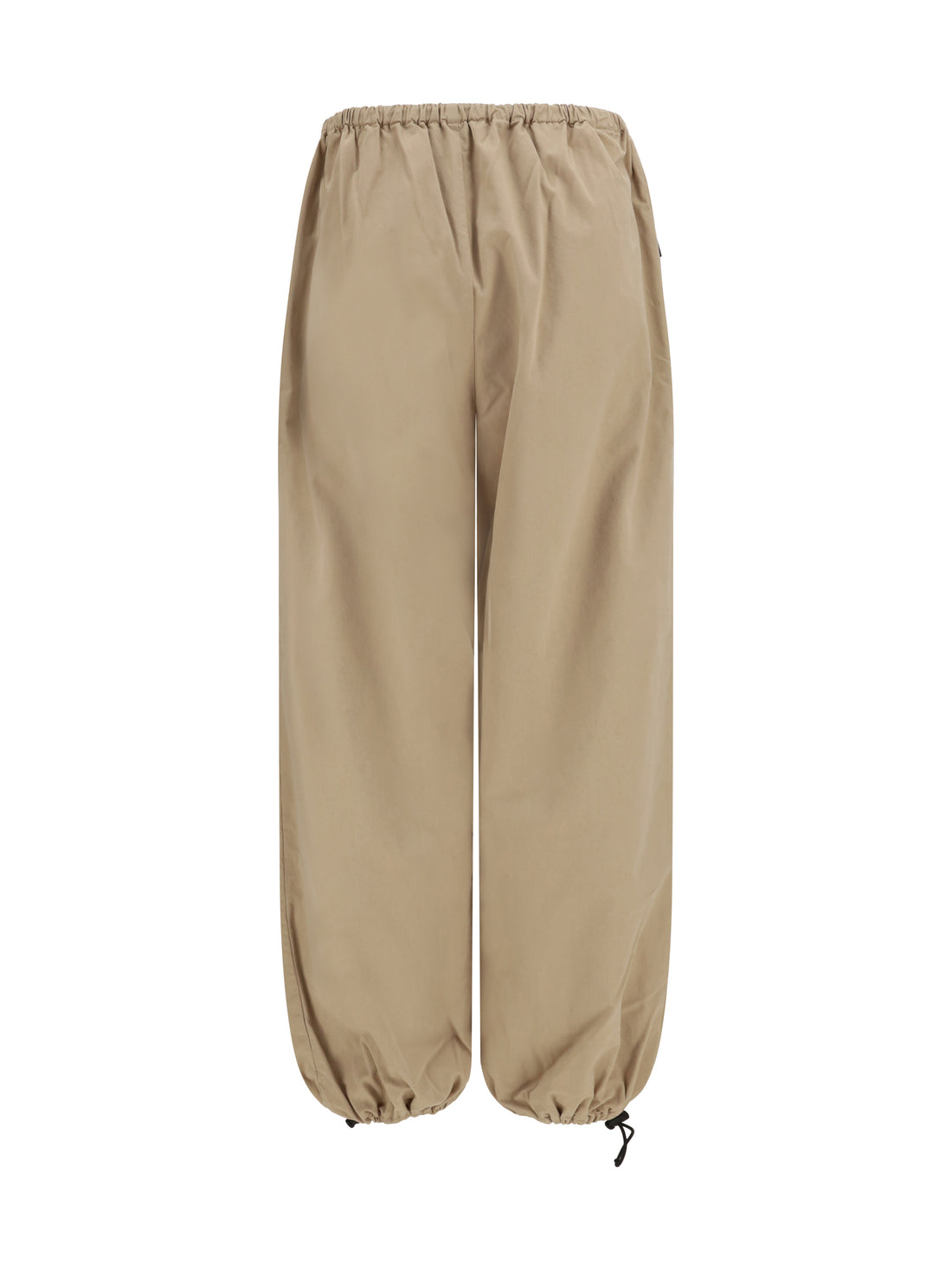 MIU MIU 38 elasticated waist and hem cotton gabardine pants
