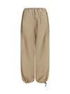 elasticated waist and hem cotton gabardine pants