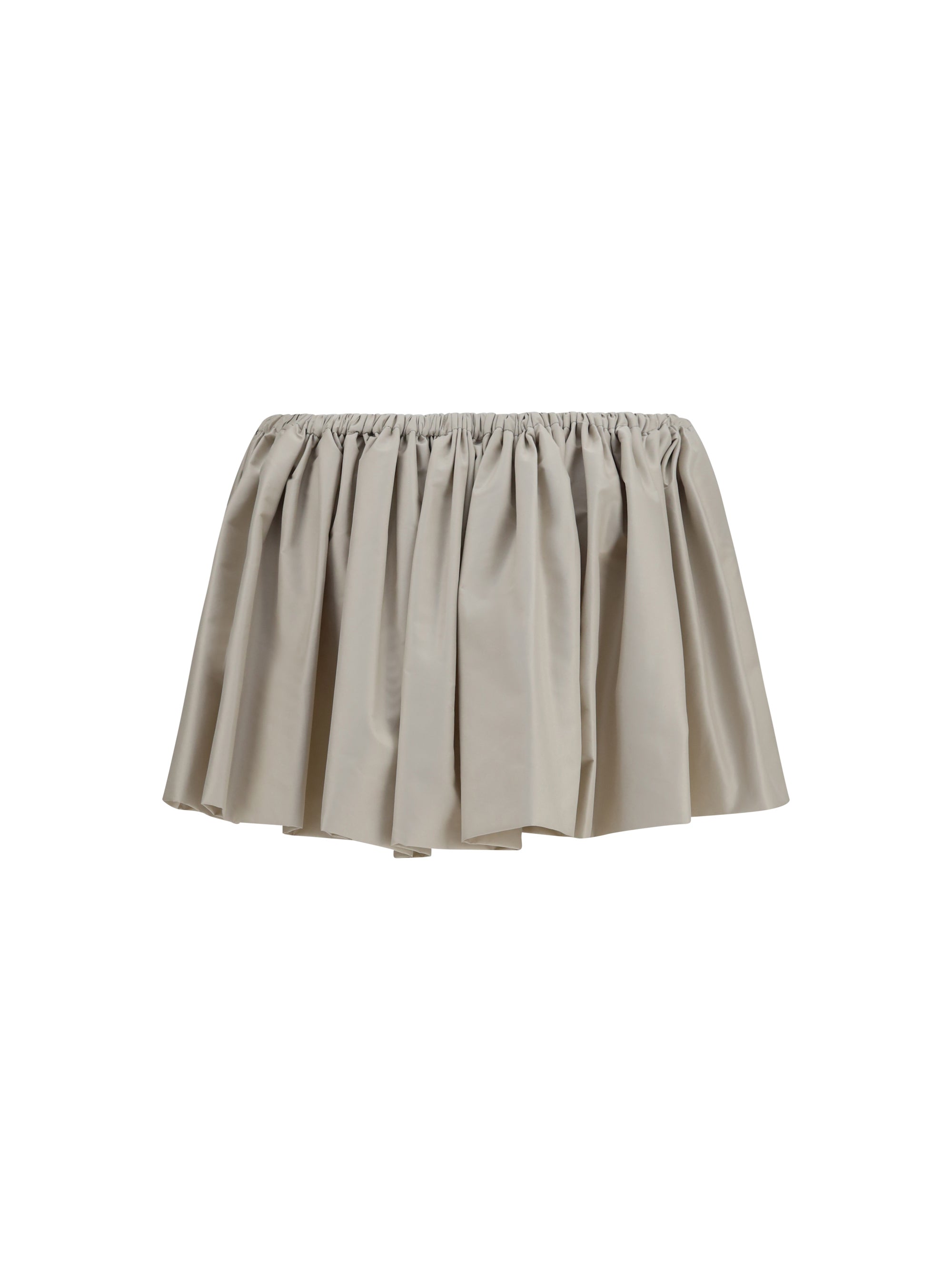 ruffled mini skirt with drawstring