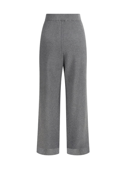 BRUNELLO CUCINELLI L ribbed lurex pants 